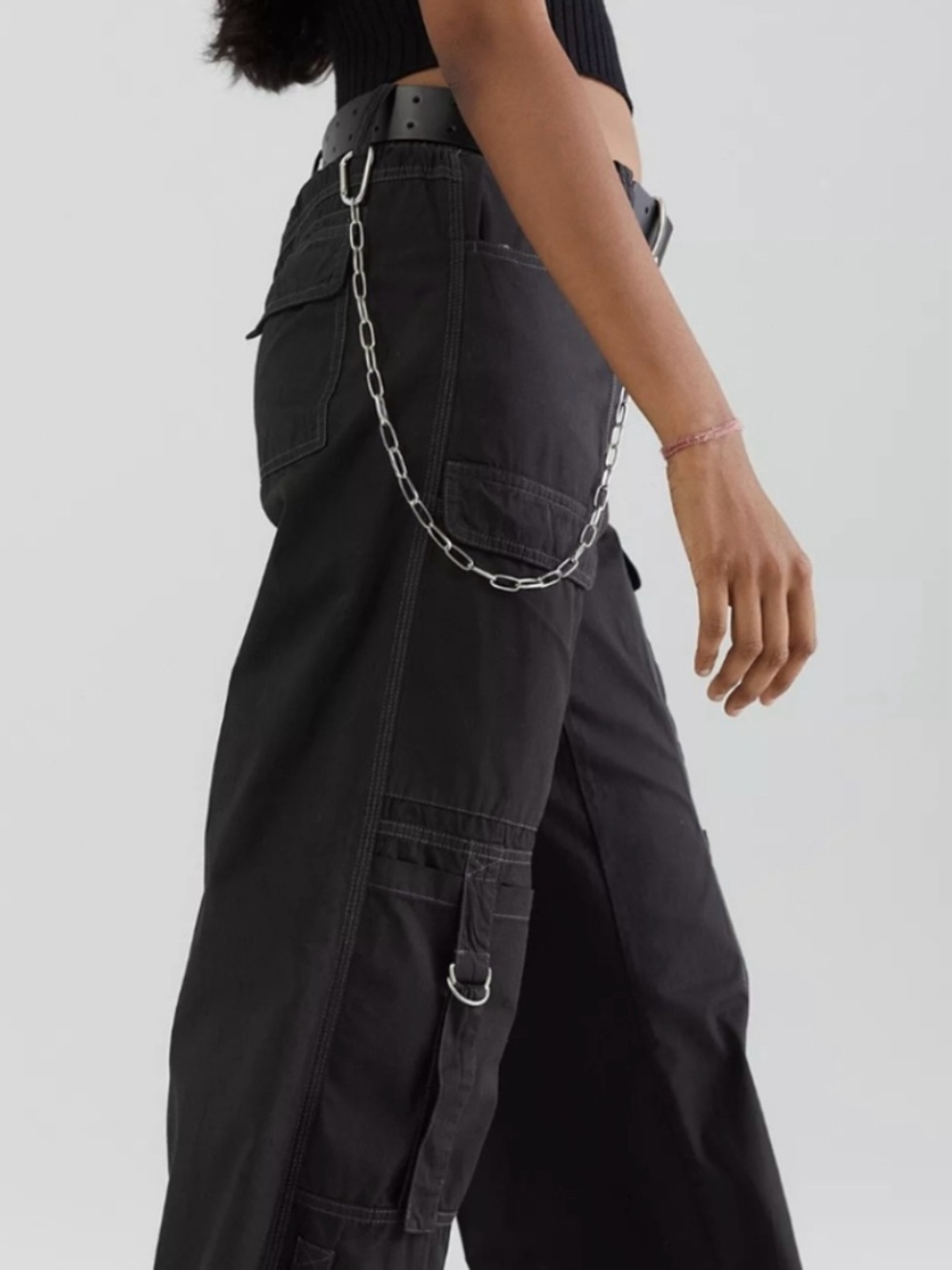 Urban Outfitters BDG Riley Cargo Pant Medium Black - Picture 16 of 16